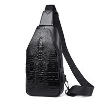PU Leather Easy Matching Sling Bag large capacity & hardwearing crocodile grain PC