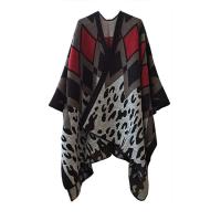 Acrylic Women Scarf can be use as shawl & irregular & thicken & thermal printed PC