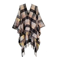 Acrylic Tassels Women Scarf can be use as shawl & thermal printed plaid PC
