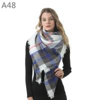 Polyester lengthening Women Scarf can be use as shawl & thicken & thermal printed plaid PC