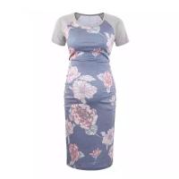 Polyester Slim Maternity Dress mid-long style printed PC