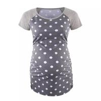 Polyester Maternity T-shirt mid-long style printed PC
