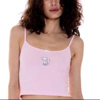 Polyester Slim Camisole midriff-baring printed Cats :L PC