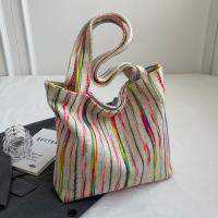 Canvas Shoulder Bag large capacity Polyester striped PC