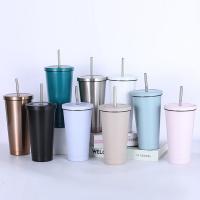 201 Stainless Steel & 304 Stainless Steel & Polypropylene-PP Drinking Straw Bottle 6-12 hour heat preservation & portable Solid PC