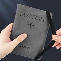 PU Leather RFID-blocking Passport Holder portable Polyester letter PC