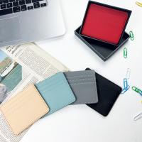 PU Leather Card Holder Multi Card Organizer & portable Solid PC