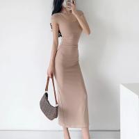 Cotton High Waist Sexy Package Hip Dresses Solid PC