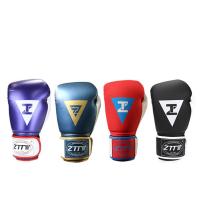 Emulsion & Polyester Taffeta & EVA & PU Leather Boxing Gloves Pair