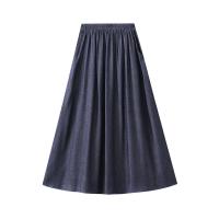 Tencel Maxi Skirt patchwork Solid : PC