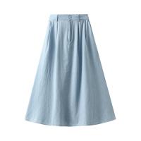 綿 マキシ丈スカート パッチワーク 単色 選択のためのより多くの色 : 一つ