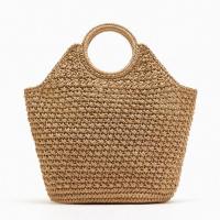 Paper Beach Bag & Easy Matching Handbag large capacity Solid camel PC