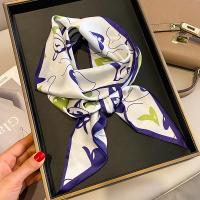 Polyester Square Scarf can be use as shawl & double-sided printed PC