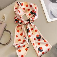 Polyester Skinny & Easy Matching Small Scarves breathable printed dot PC
