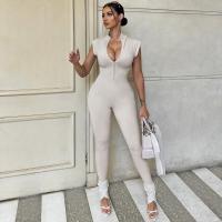 Spandex & Polyester Long Jumpsuit flexible & skinny PC