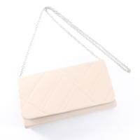 PU Leather Box Bag Crossbody Bag with chain & soft surface Apricot PC