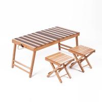 Beech wood Multifunction Outdoor Foldable Furniture Set portable & three piece Chair & Table Set