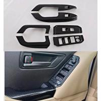 Toyota  13 LAND CRUISER Window Control Switch Panel Cover six piece  Carbon Fibre texture Sold By Set
