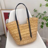 Straw Beach Bag & Easy Matching Woven Shoulder Bag large capacity PU Leather & Polyester PC