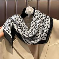 Polyester Easy Matching Silk Scarf breathable printed PC