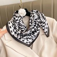 Polyester Easy Matching Square Scarf soft printed Others black PC