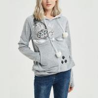Cotton With Siamese Cap & Plus Size Women Sweatshirts patchwork Cats PC