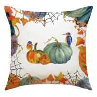 Linen Throw Pillow Covers Halloween Design & washable Linen printed PC
