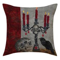 Linen Throw Pillow Covers Halloween Design & washable printed PC