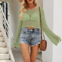 Polyester Women Knitwear & hollow Solid PC