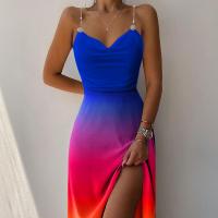 Polyester Slim & front slit Slip Dress PC