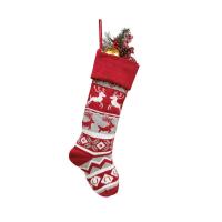 Polyester Kerstdecoratie sokken verschillende kleur en patroon naar keuze stuk