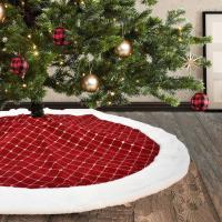 Polyester Christmas Tree Skirt christmas design red PC