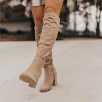 Suede chunky Boots Pair
