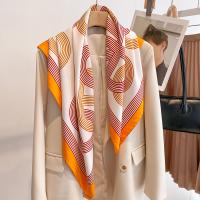 Polyester Square Scarf soft & can be use as shawl & breathable printed PC