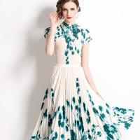 Polyester Tweedelige jurk set Afgedrukt meer kleuren naar keuze Instellen