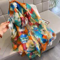 Soft Yarn Beach Scarf Women Scarf can be use as shawl & sun protection printed shivering multi-colored PC