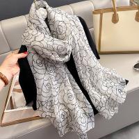 Soft Yarn Women Scarf dustproof & can be use as shawl & sun protection printed shivering PC