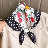 Polyester Easy Matching & Multifunction Square Scarf printed Plant PC