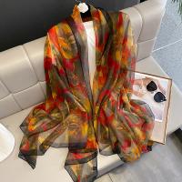 Soft Yarn Beach Scarf Women Scarf can be use as shawl & breathable printed floral PC
