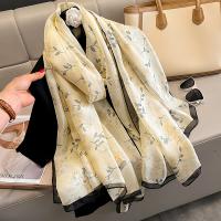 Soft Yarn Women Scarf soft & can be use as shawl printed shivering beige PC