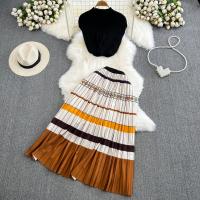 Polyester Slim Two-Piece Dress Set & two piece Set
