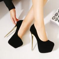 PVC & PU Leather & Suede Stiletto High-Heeled Shoes & breathable Pair