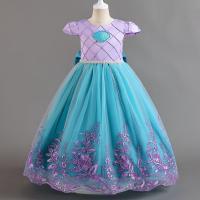 Polyester Princess & Ball Gown Girl One-piece Dress Cute embroidered floral PC