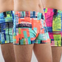 Spandex & Poliéster Shorts de baño, impreso, geométrico, más colores para elegir,  trozo