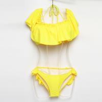 Polyamide scallop Tankinis Set & two piece & padded plain dyed Solid Set