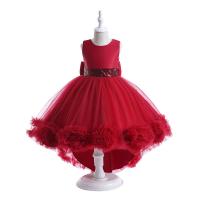 Polyester Princess Girl One-piece Dress & short front long back PC