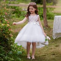Polyester Princess Girl One-piece Dress & short front long back Sequin PC