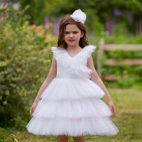 Polyester Princess & Ball Gown Girl One-piece Dress with hair accessory Solid PC