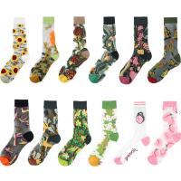 Skleněné hedvábí Dámské sportovní ponožky Cotone Stampato různé barvy a vzor pro výběr più colori per la scelta kus