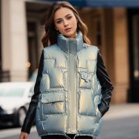 Polyester Women Winter Vest & loose & thermal Solid PC